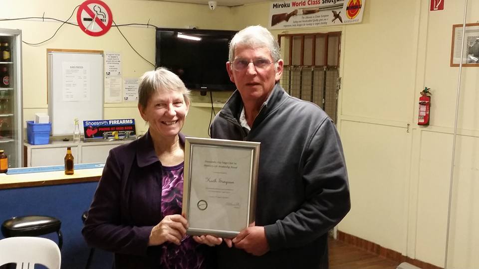 Keith Simpson receiving Honorary Life Membership