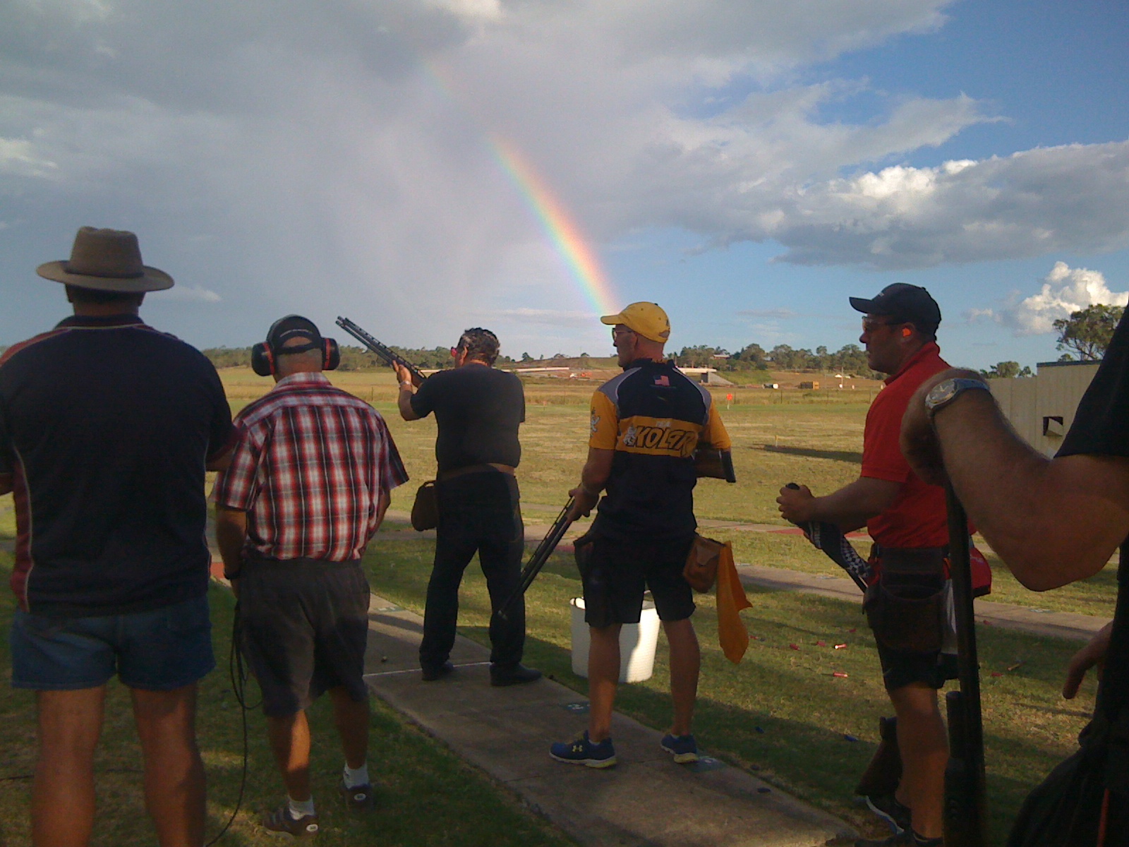 Nigel looking for Gold at the end of the rainbow shoot off.