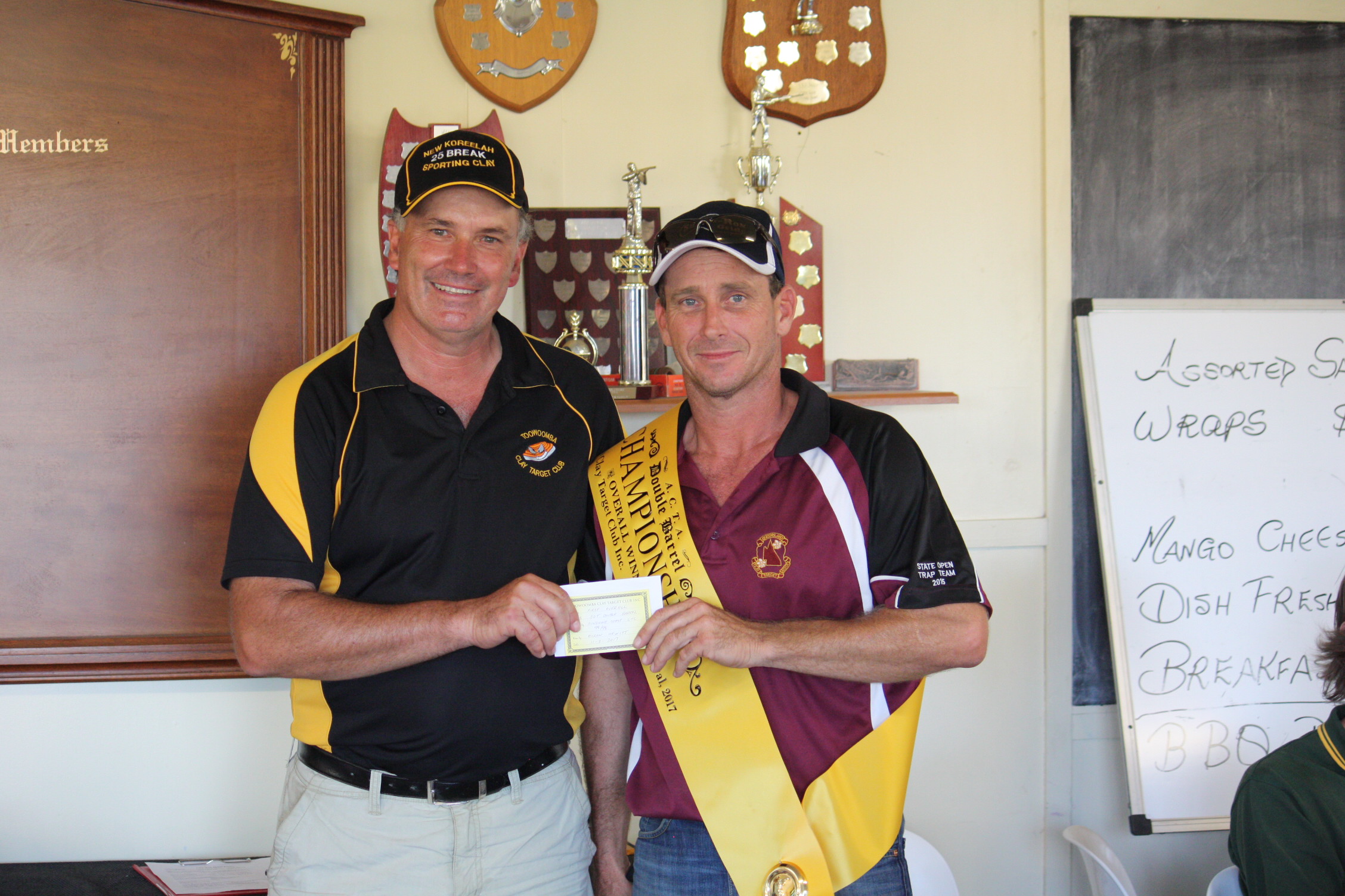 Phil Keller with Byron Hewitt - Overall Double Barrel winner.