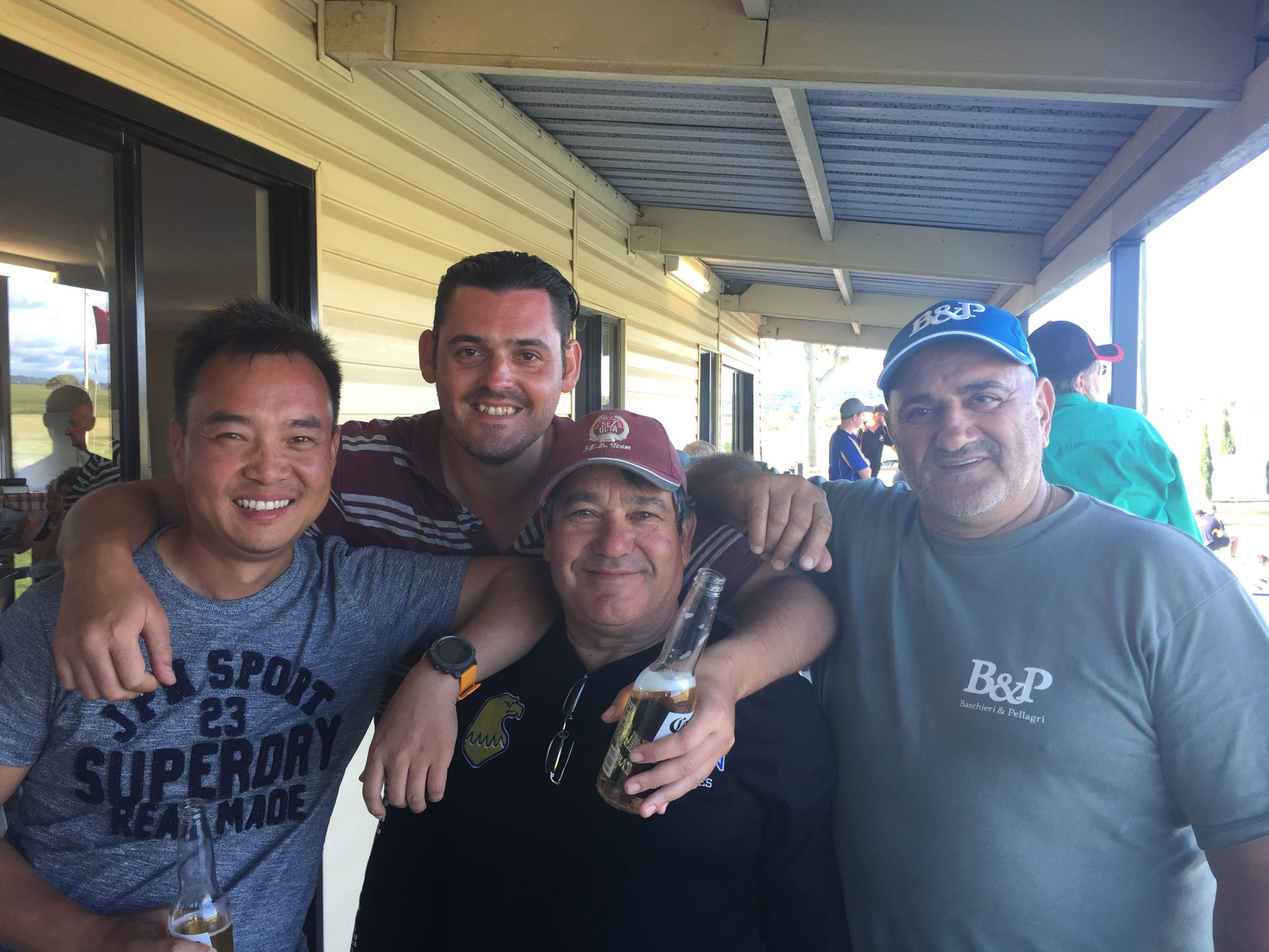 Rocky, Steve, Sam and Fernando flying the flag for Brisbane.